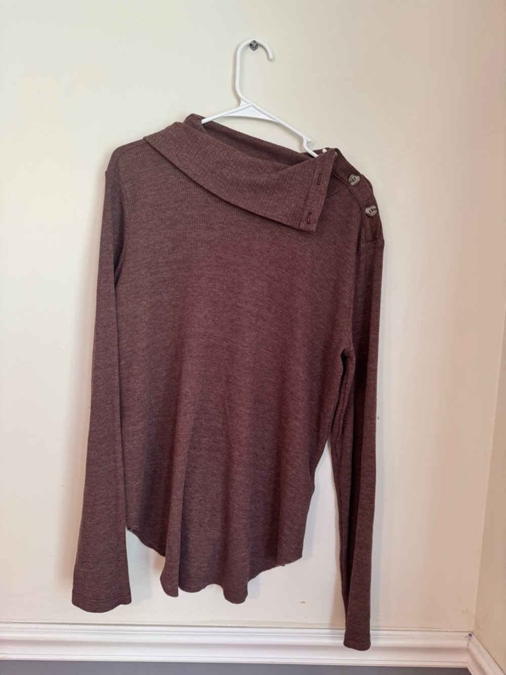 Michael Stars Mauve-Brown Ribbed Knit Pullover Size XL NWT